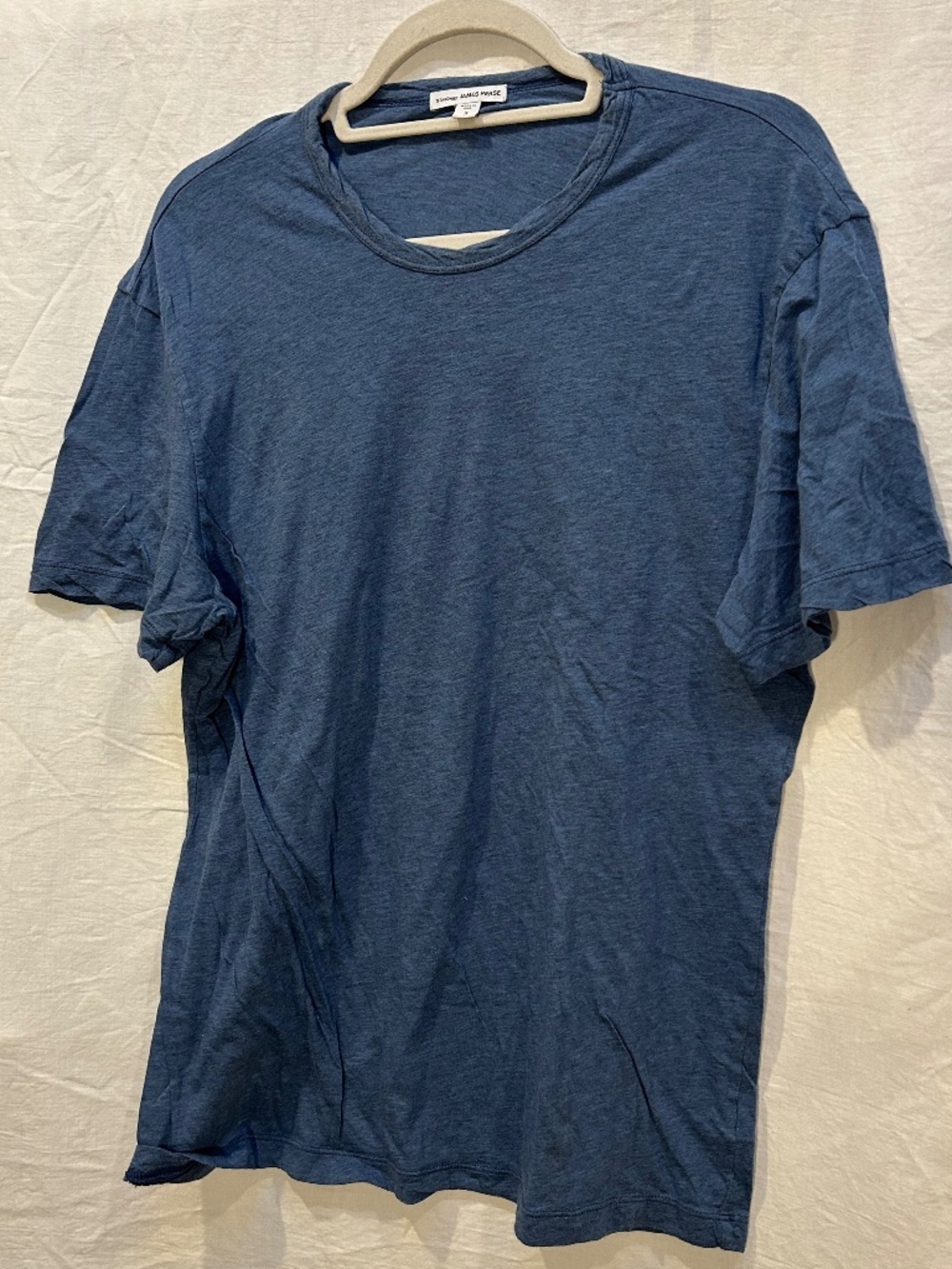 James Perse Chambray Blue cotton short sleeved t-shirt top 3 L